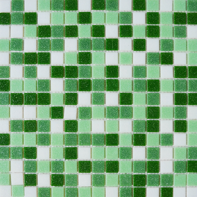 20 x 20 grüne gemischte quadratische Glasmosaikfliesen