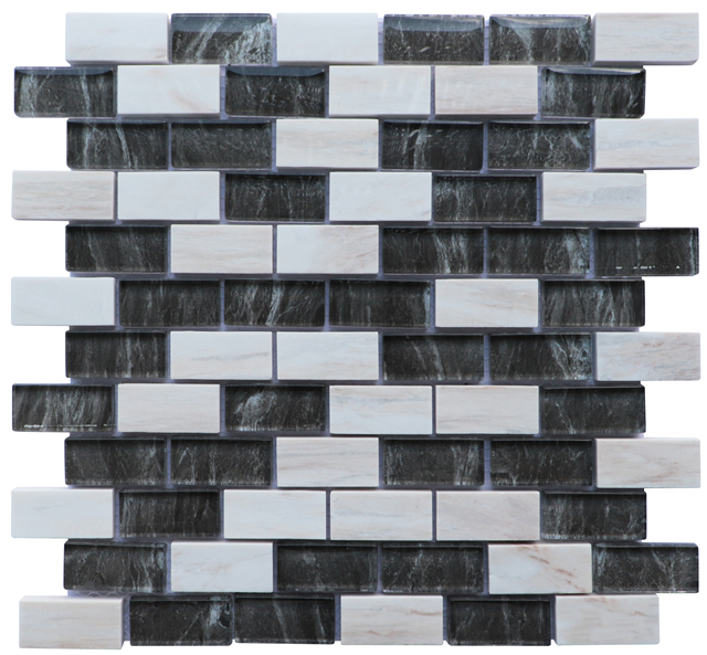 Glas-Mixed Stone Wall Backsplash-Mosaik